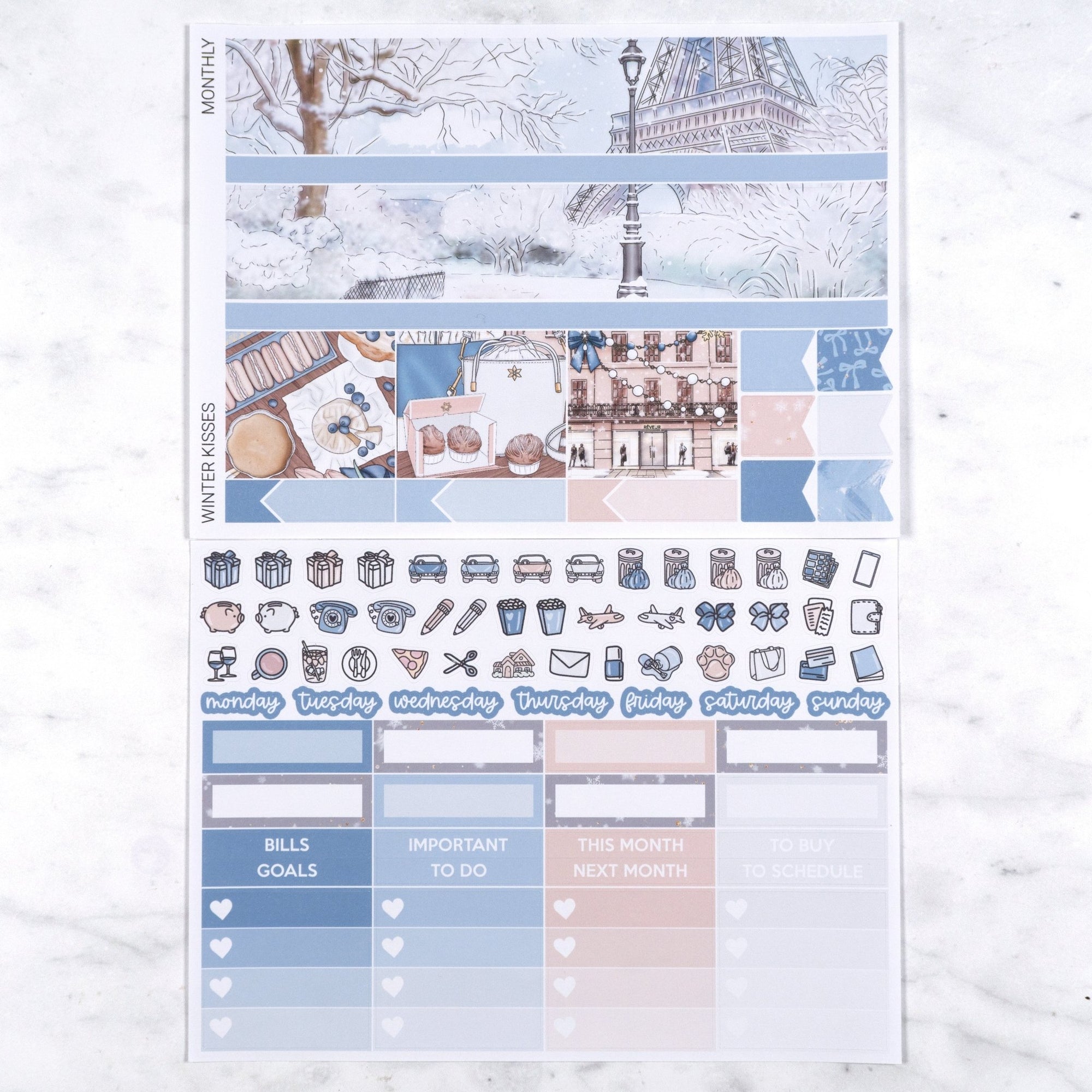 Winter Kisses Monthly Kit by Plannerface
