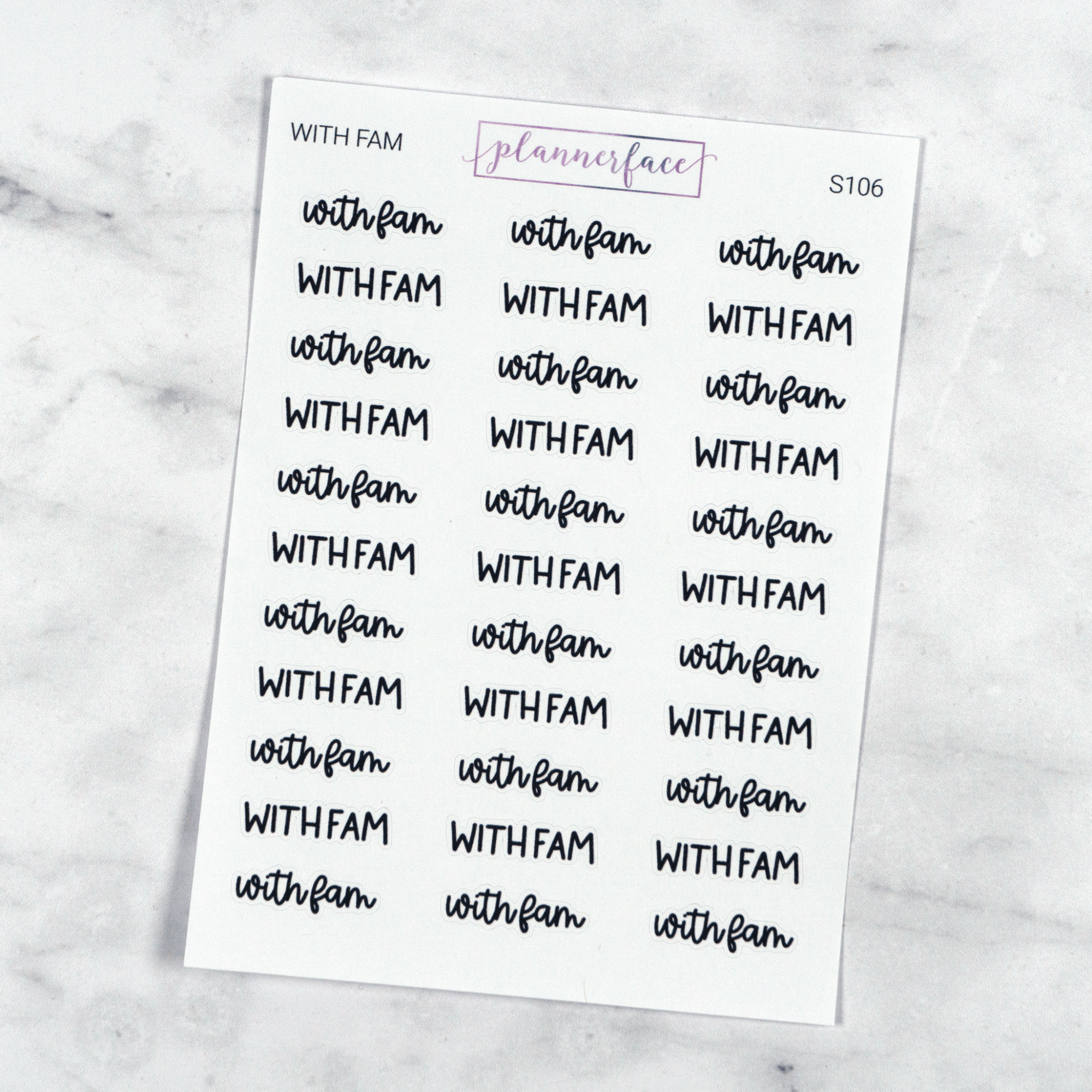 With Fam | Scripts by Plannerface