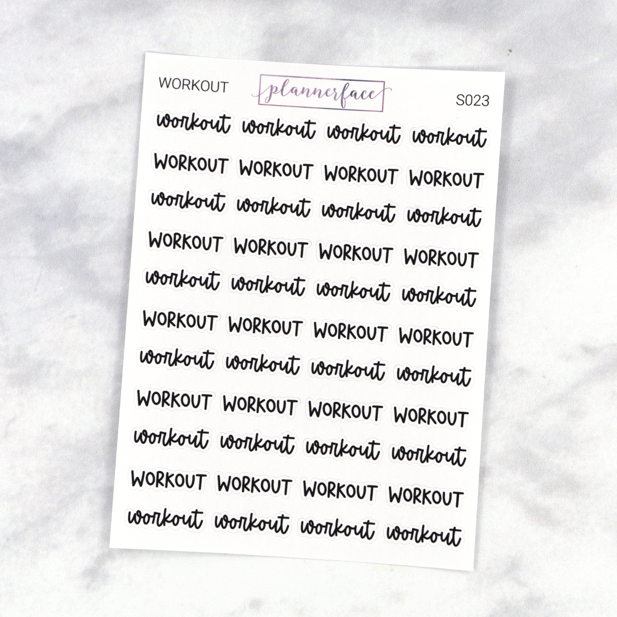 Workout | Scripts by Plannerface