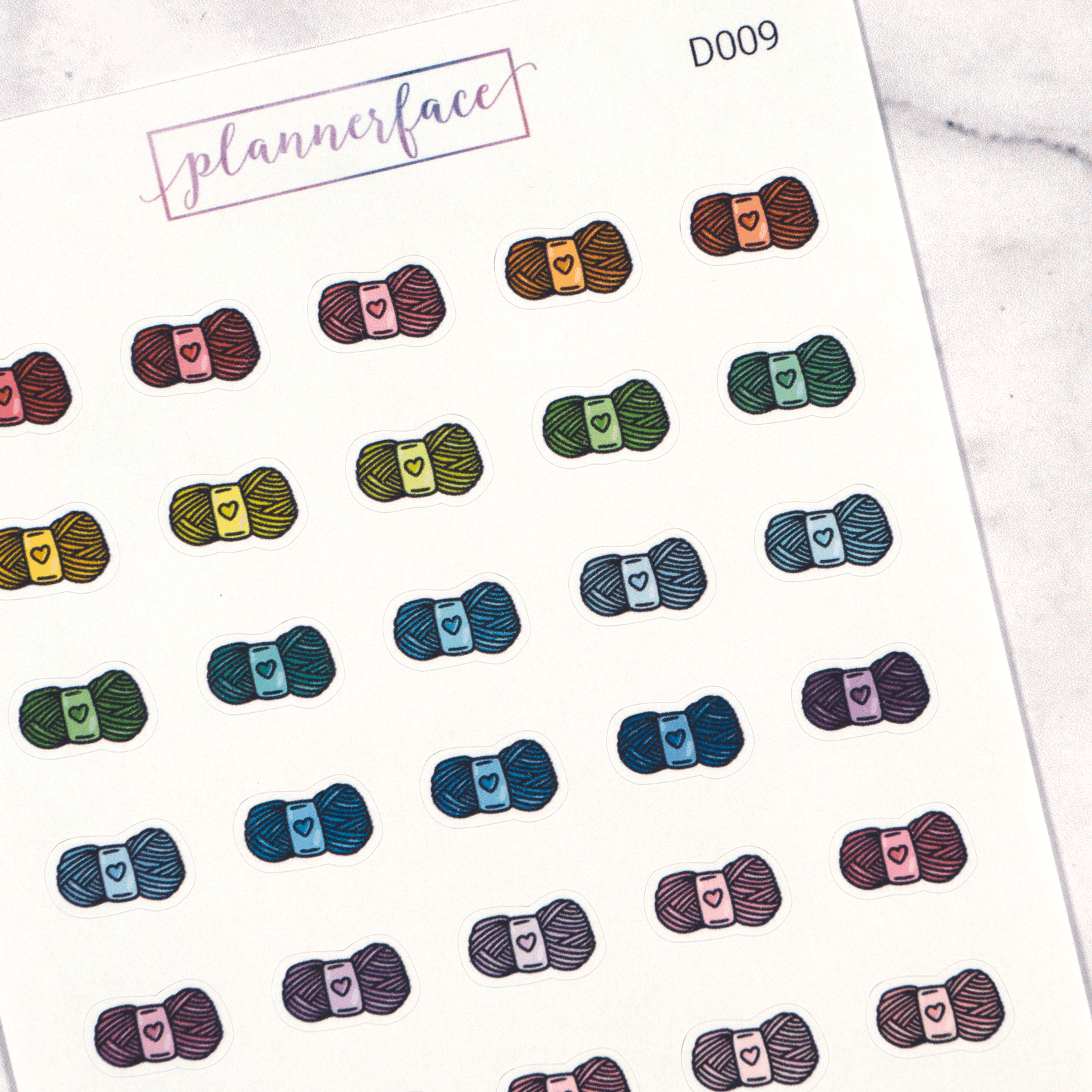Yarn / Wool Multicolour Doodles by Plannerface