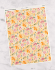 Yellow & Pink Floral | Washi Tape Strips by Plannerface