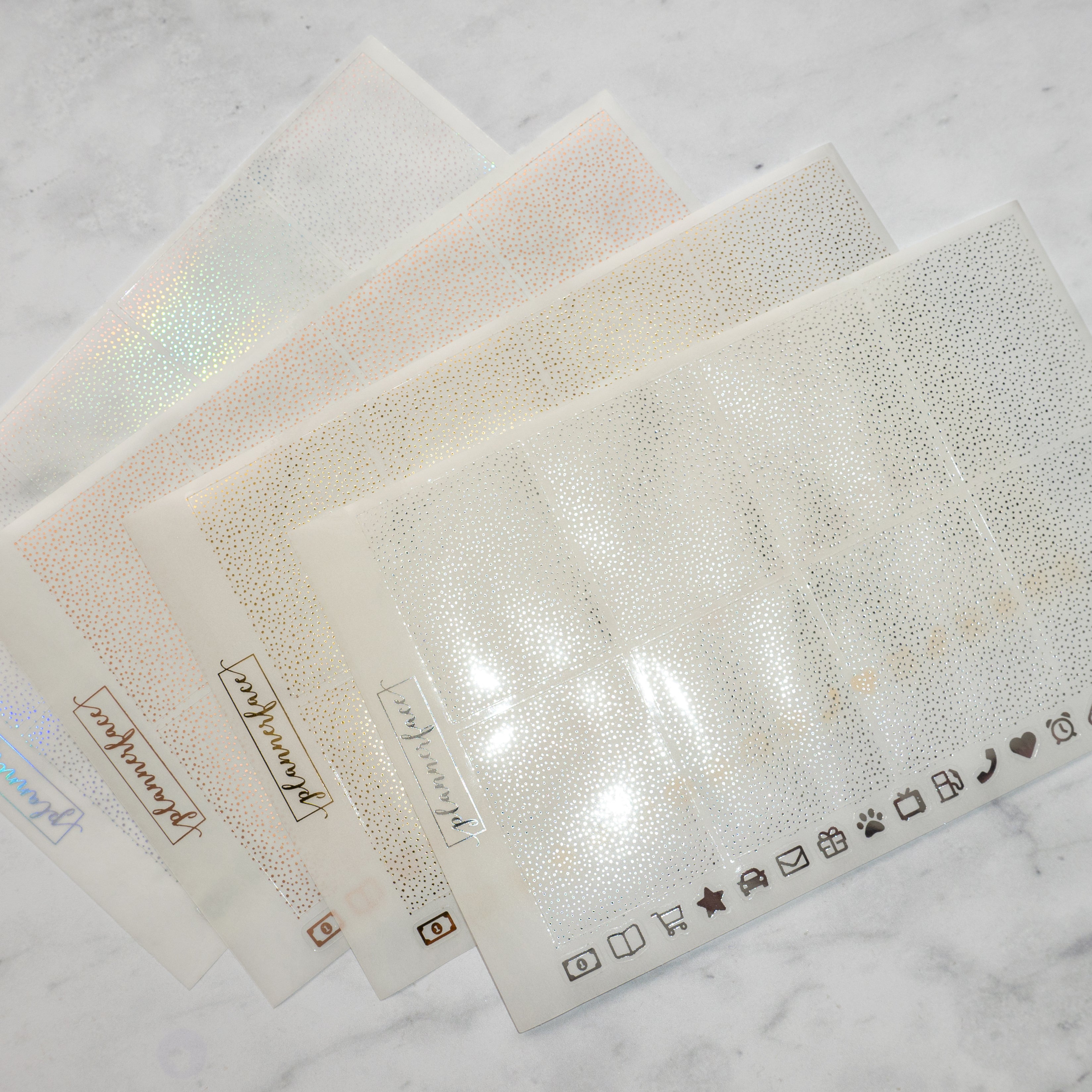 Foil Confetti Underlay Stickers (4 Sheet Mixed Bundle)