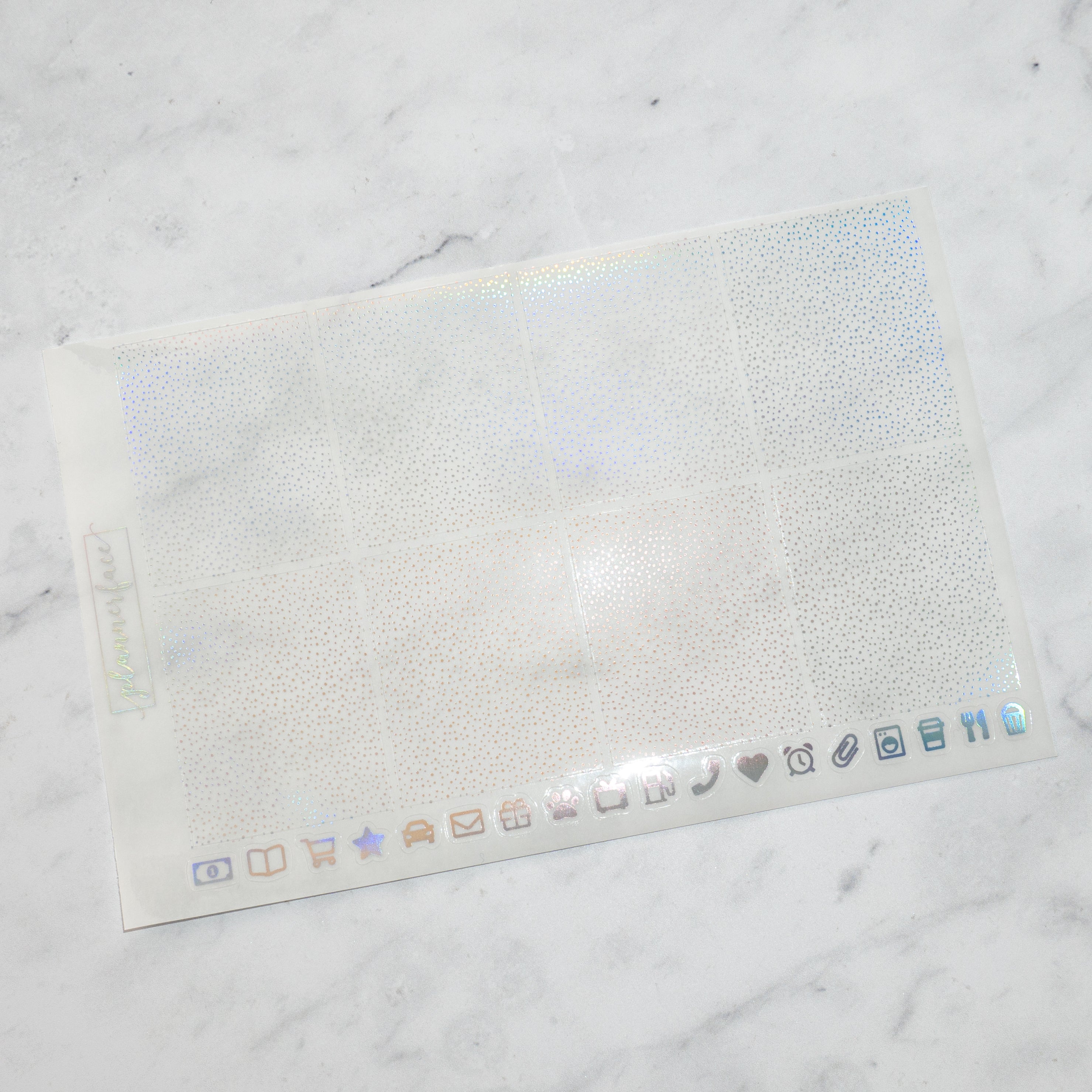 Holographic Foil Confetti Underlay Stickers (4 Sheet Bundle)