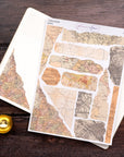 Maps Torn Paper Edge Journalling Stickers
