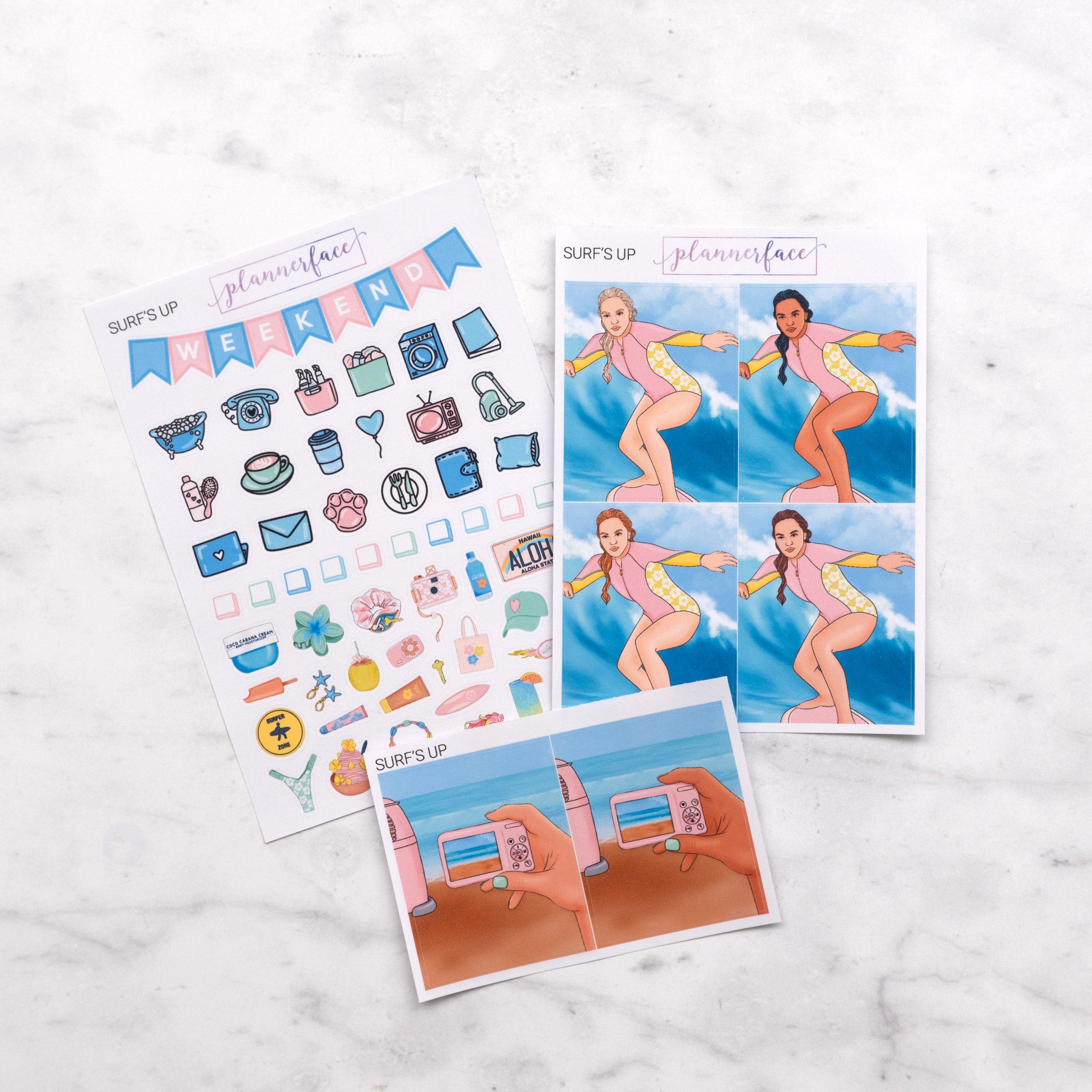 Surf&#39;s Up Mini Weekly Sticker Kit