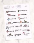 Christmas Doodle Countdown Stickers