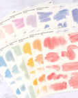 Transparent Watercolour Sticker Set (12 Sheets)