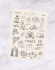 Wedding Line Art Transparent Journalling Stickers