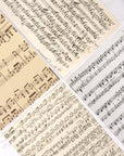 Sheet Music Sticky Paper Set for Journalling & Scrapbooking