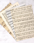 Sheet Music Sticky Paper Set for Journalling & Scrapbooking