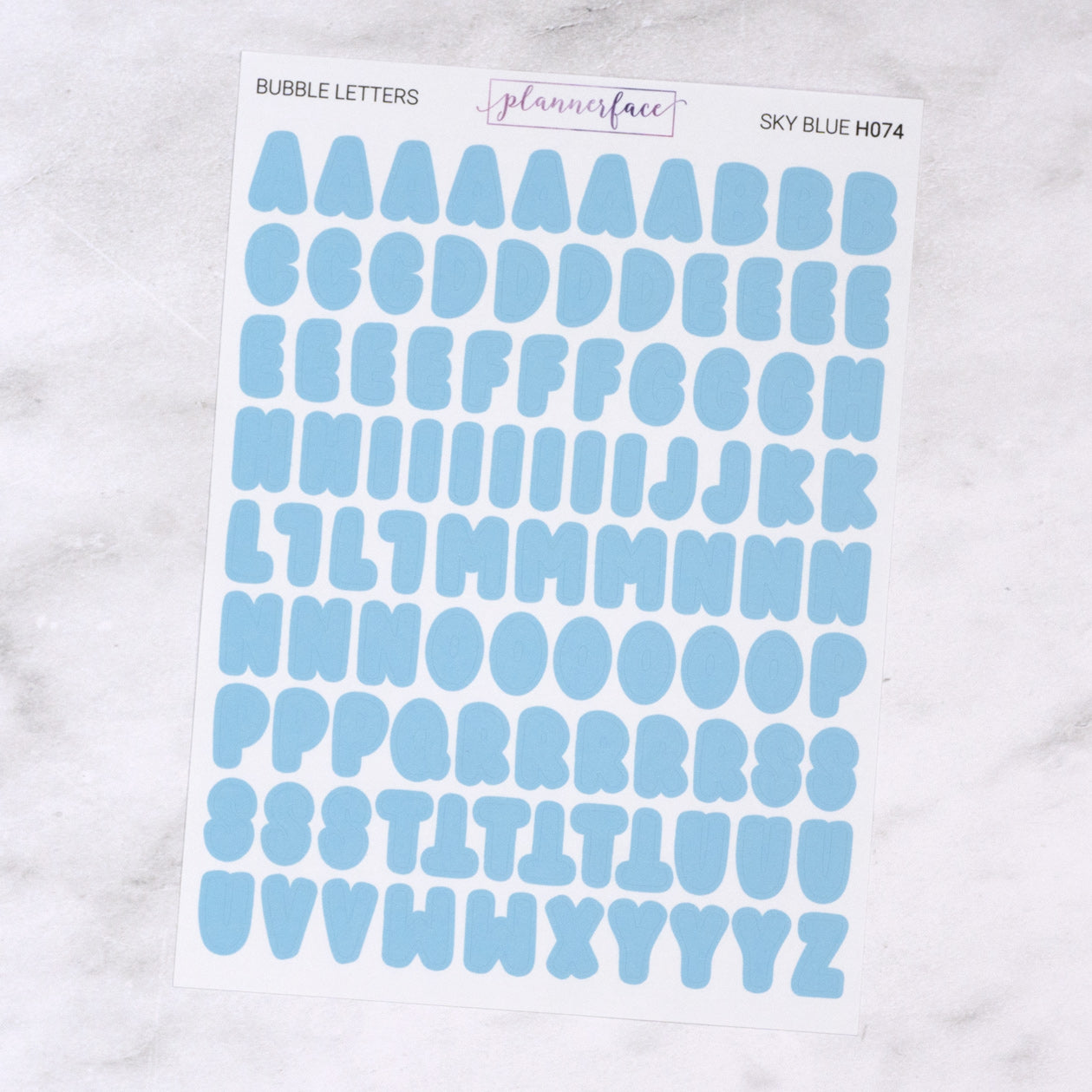 Bubble Letter Alphabet Journalling Stickers