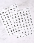 Letter Tile Alphabet Journalling Stickers (2 Sheets)