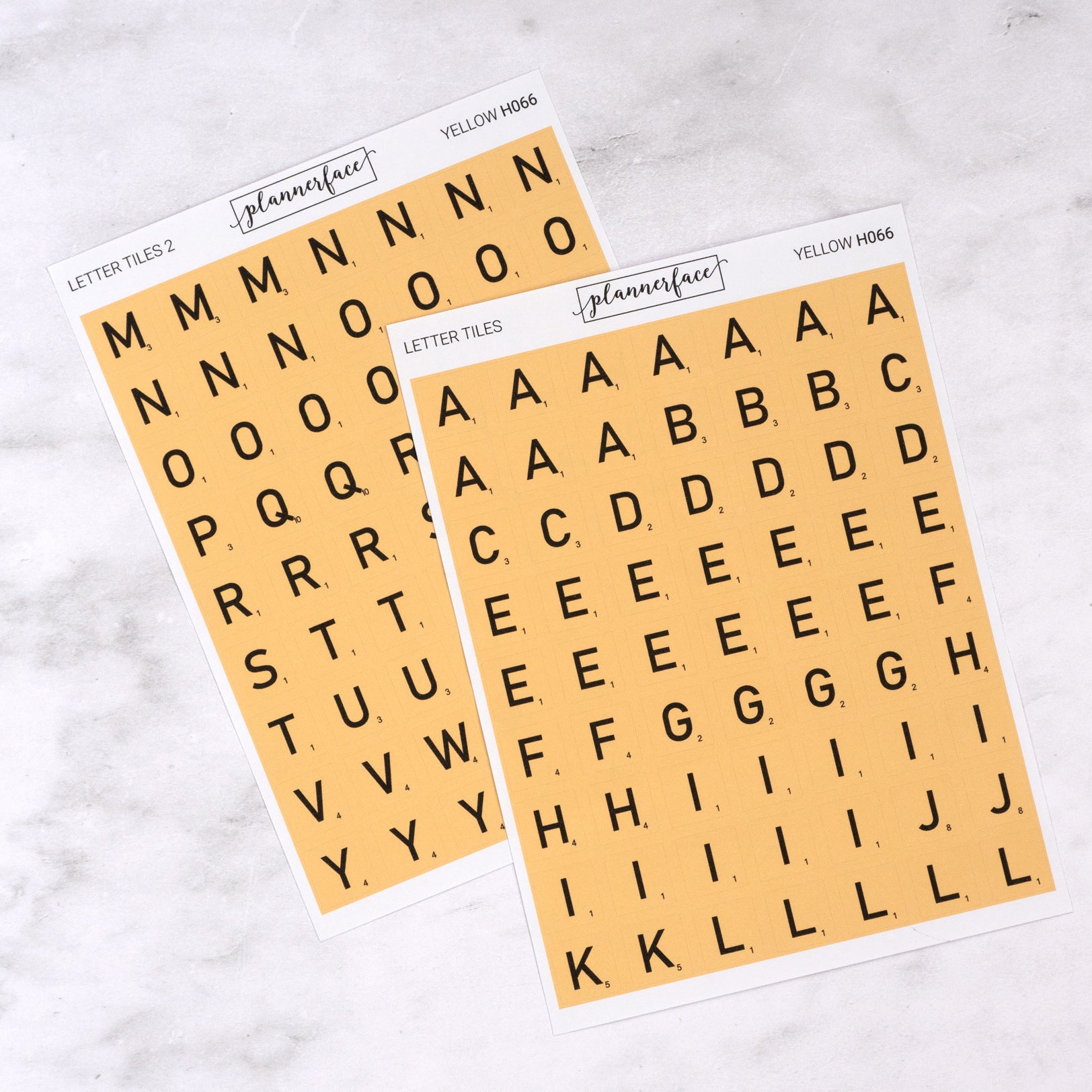 Letter Tile Alphabet Journalling Stickers (2 Sheets)