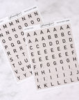 Letter Tile Alphabet Journalling Stickers (2 Sheets)