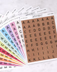 Letter Tile Alphabet Journalling Stickers (2 Sheets)