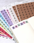 Letter Tile Alphabet Journalling Stickers (2 Sheets)