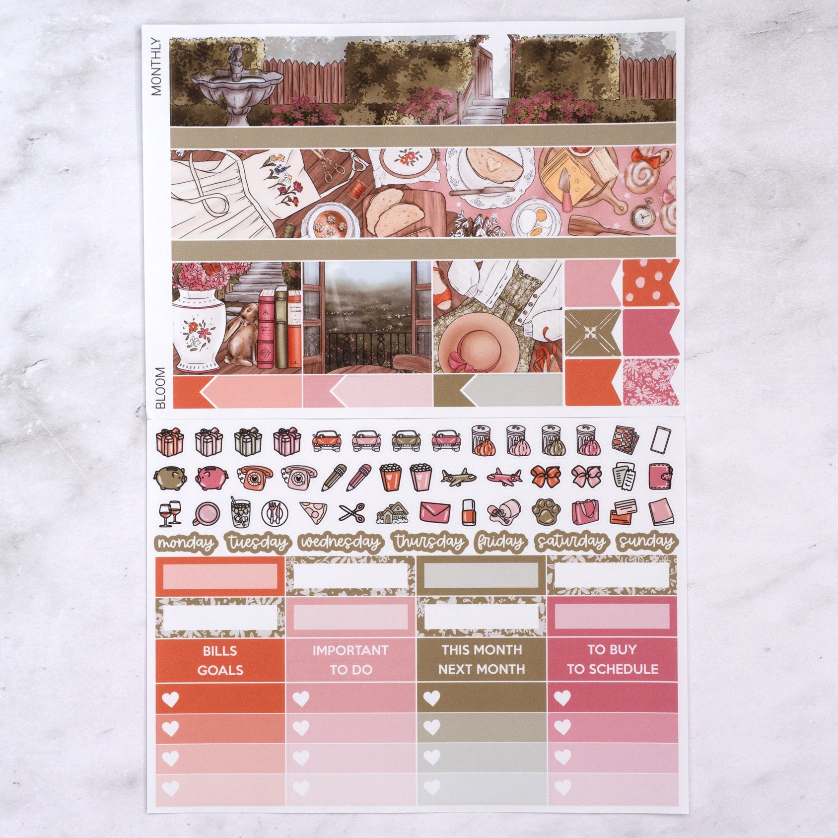 Bloom Monthly Sticker Kit