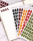 Christmas Bubble Letter Alphabet Journalling Stickers