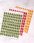 Christmas Bubble Letter Alphabet Journalling Stickers