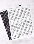 Mini Alphabet Letter Tile Journalling Stickers