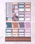 Dark Academia Mini Weekly Sticker Kit