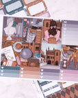 Dark Academia Mini Weekly Sticker Kit
