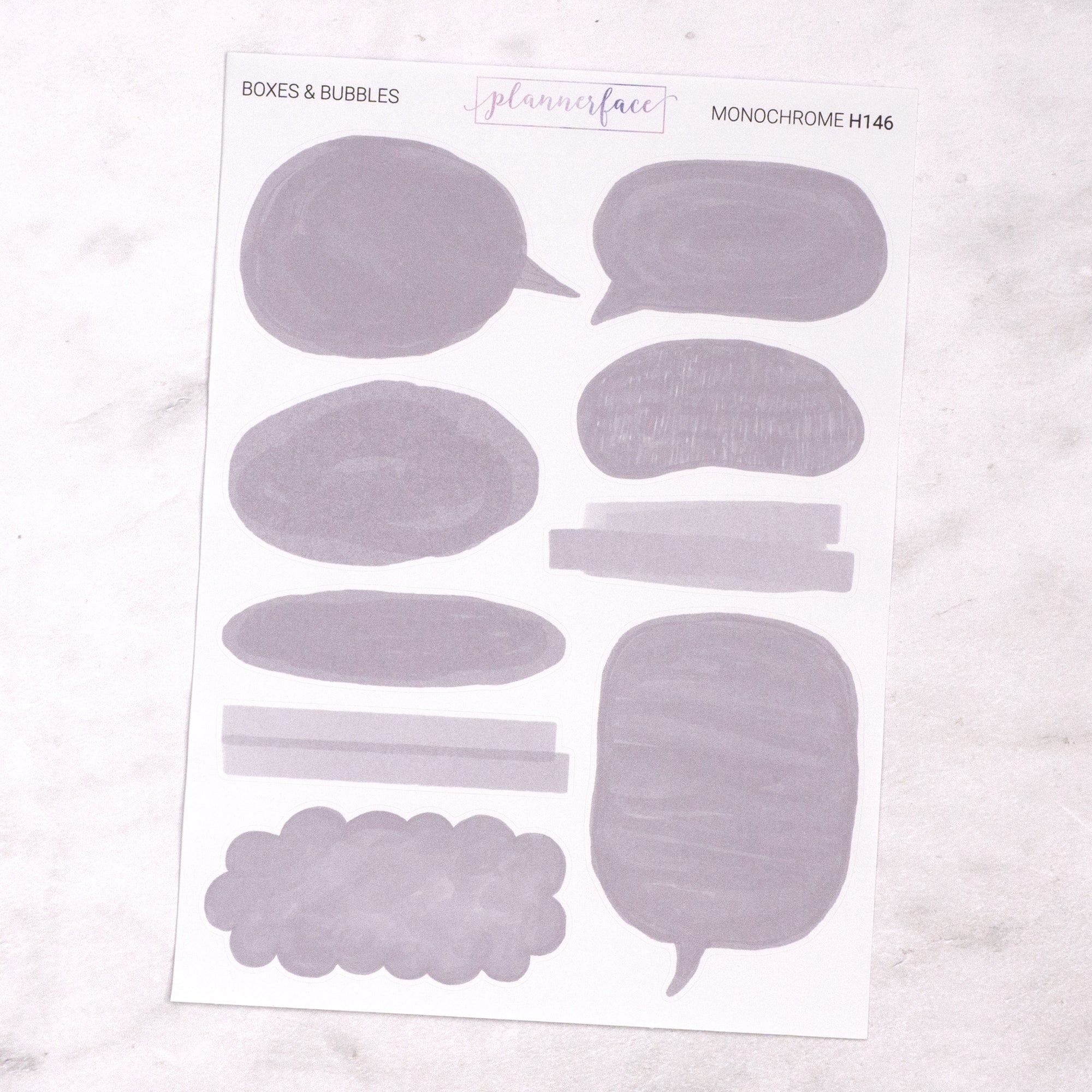 Boxes &amp; Bubbles Journalling Stickers