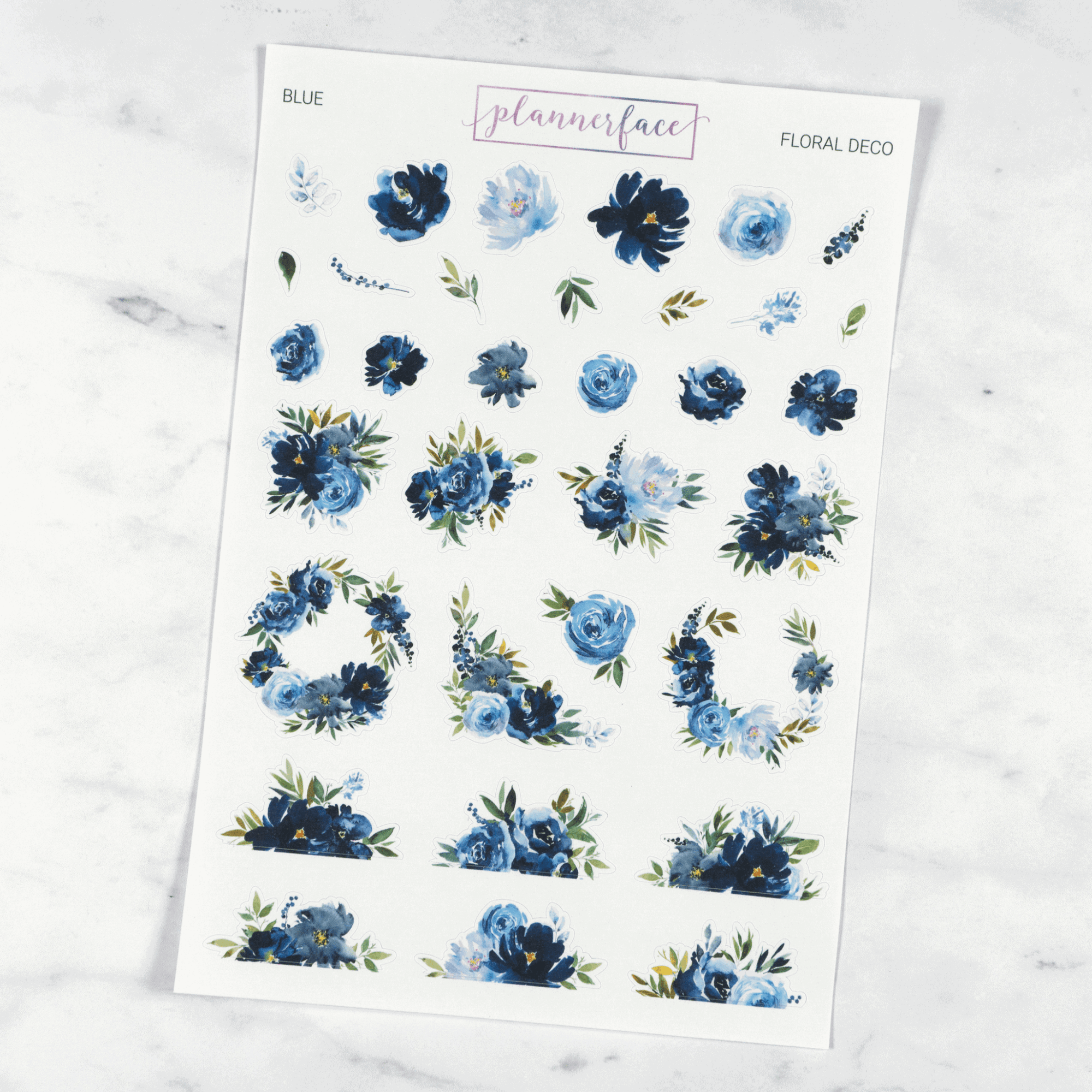 12 Sheet Floral Deco Bundle | Multicolour by Plannerface