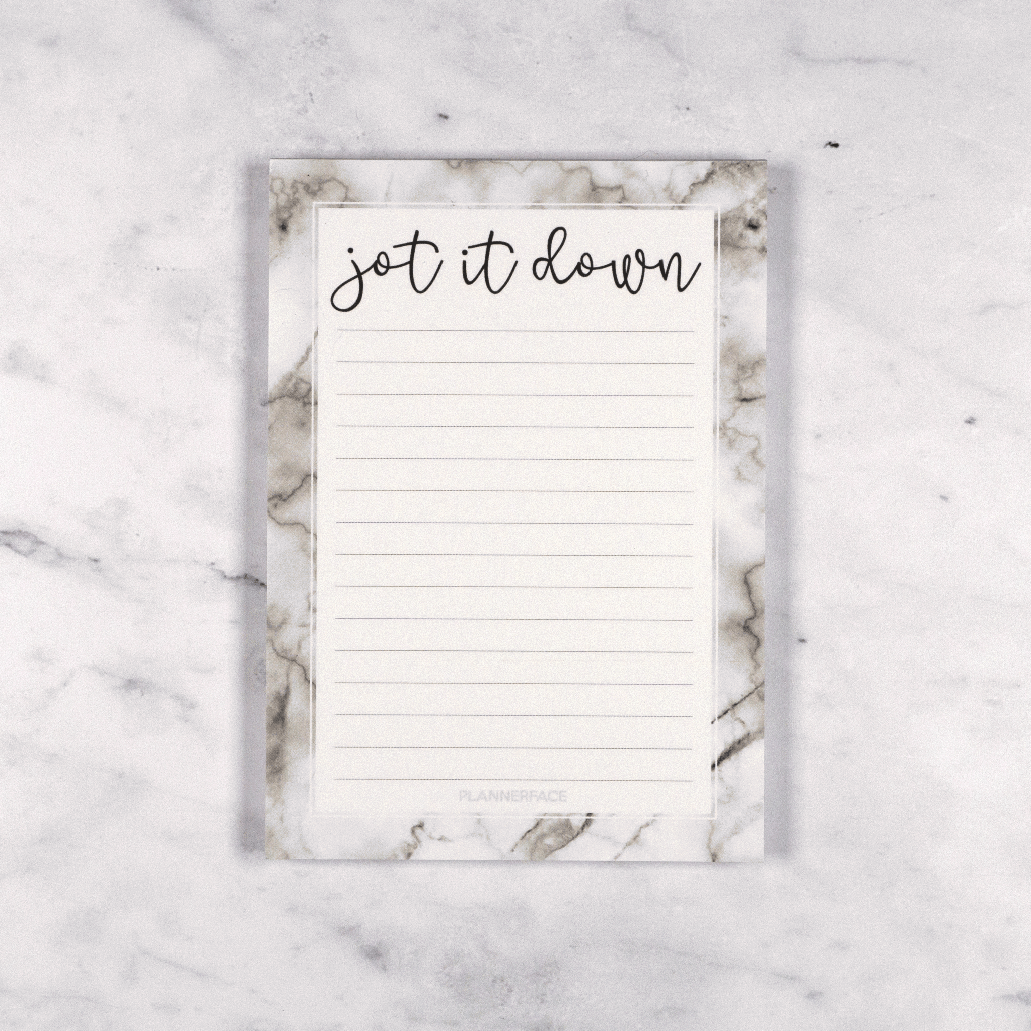 A6 Marble Notepad - Jot It Down by Plannerface