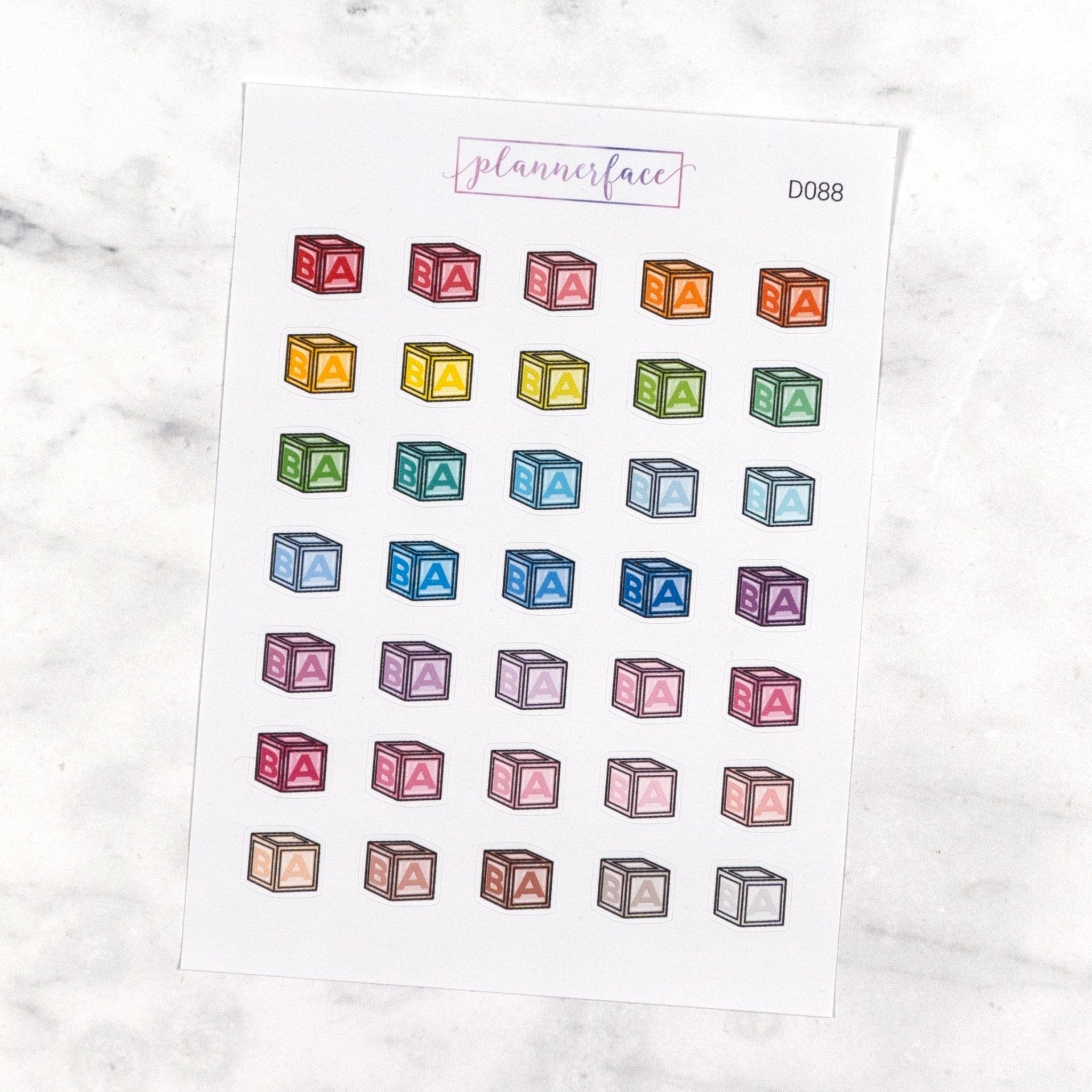 Baby Block Multicolour Doodles by Plannerface