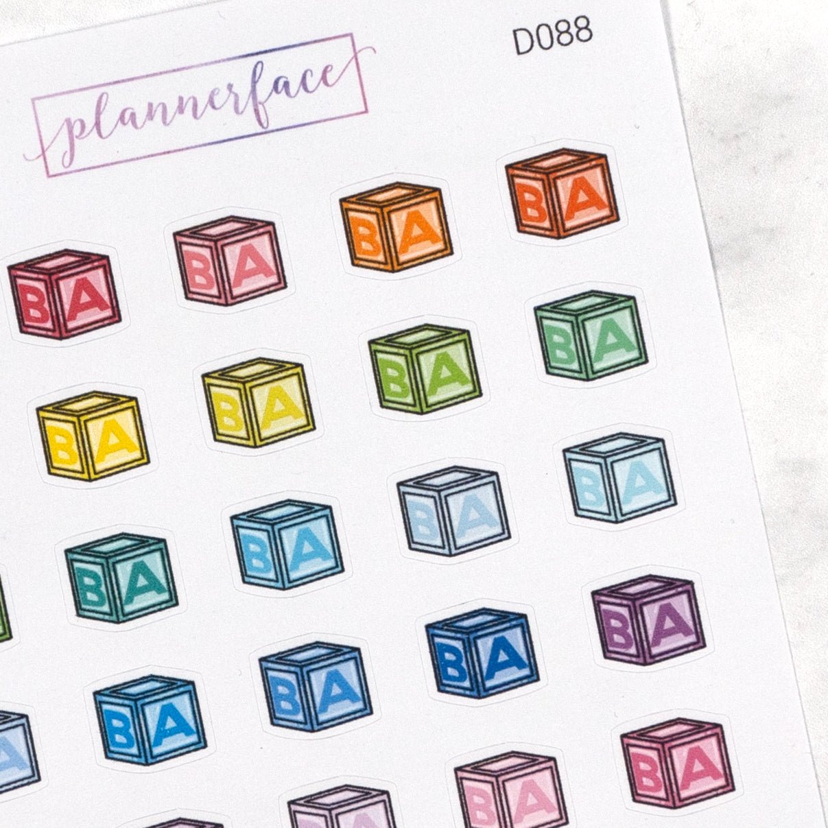 Baby Block Multicolour Doodles by Plannerface