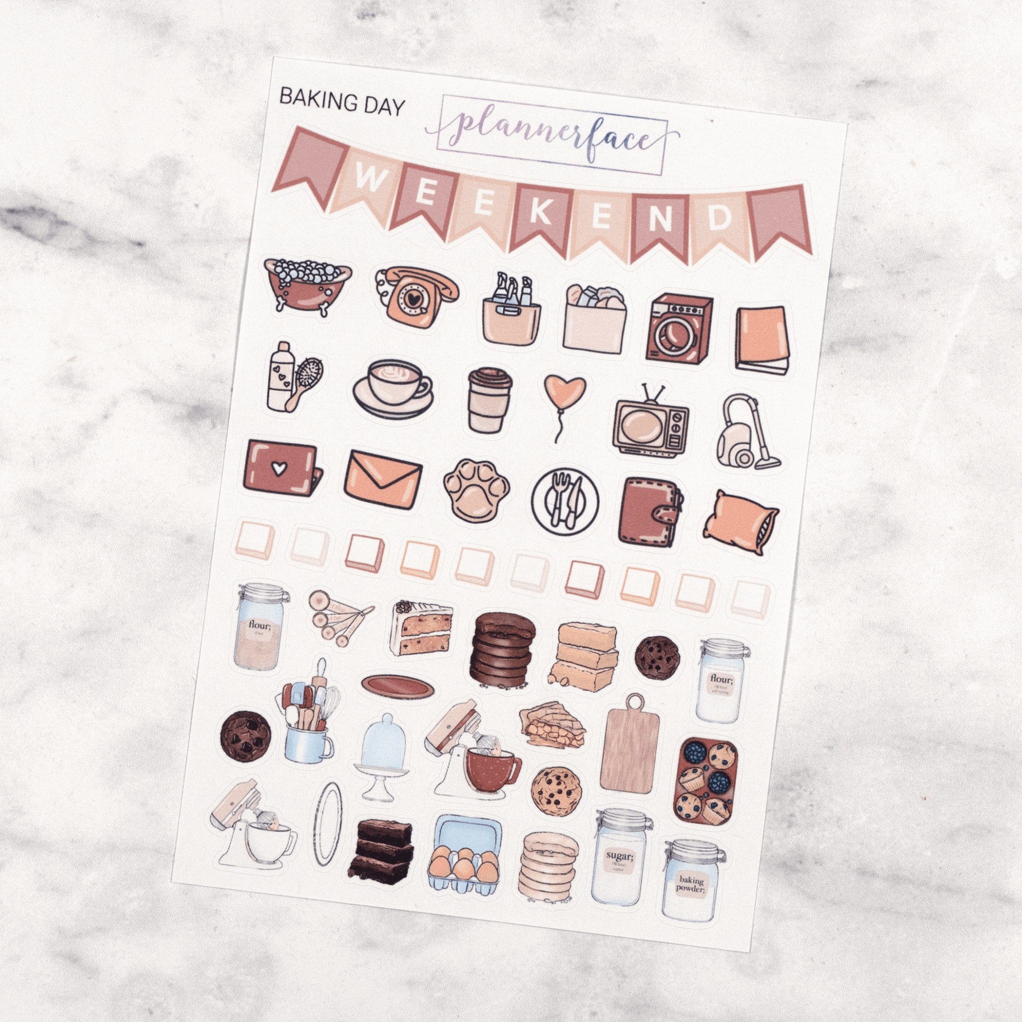 Baking Day Weekly Kit by Plannerface