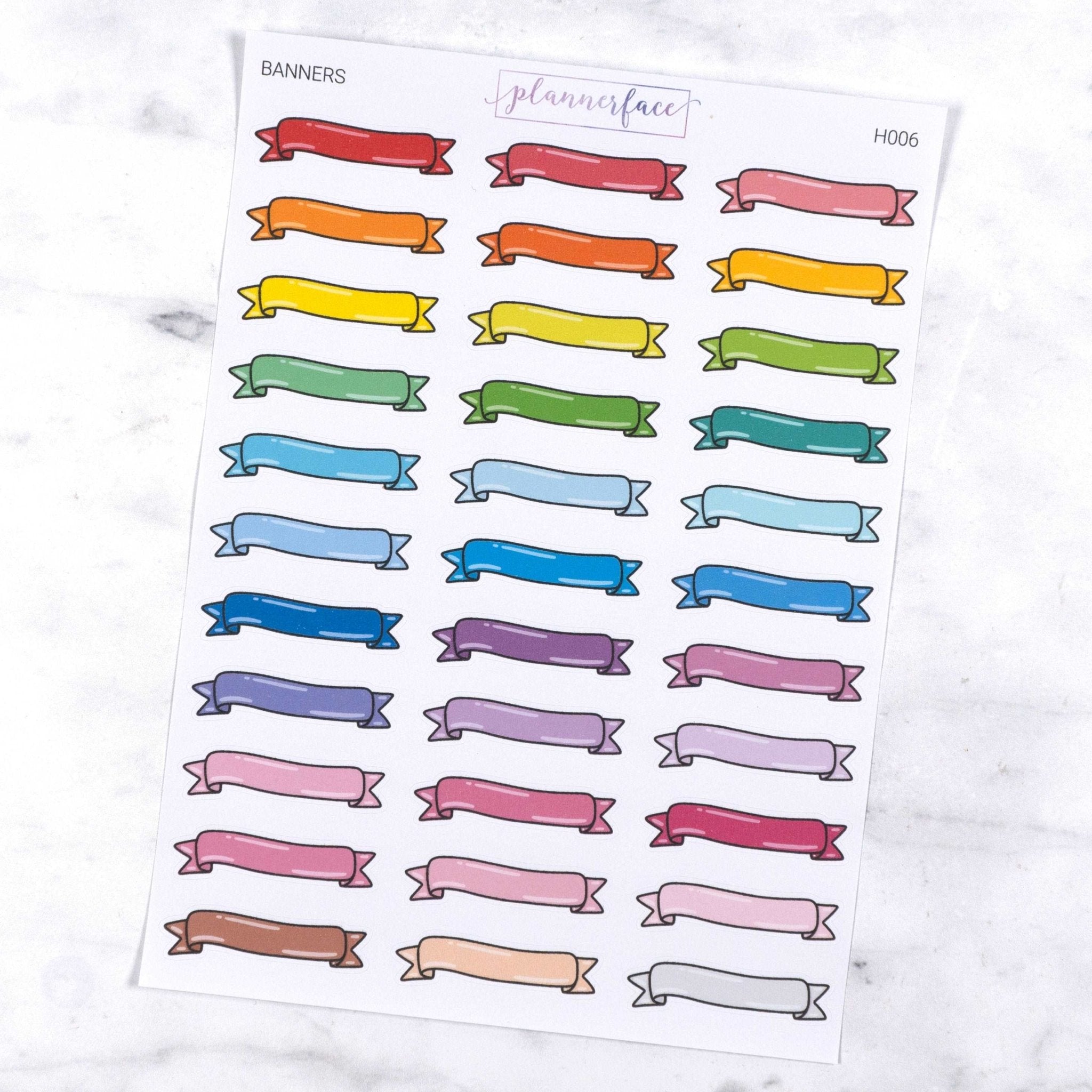 Banner Multicolour Stickers by Plannerface