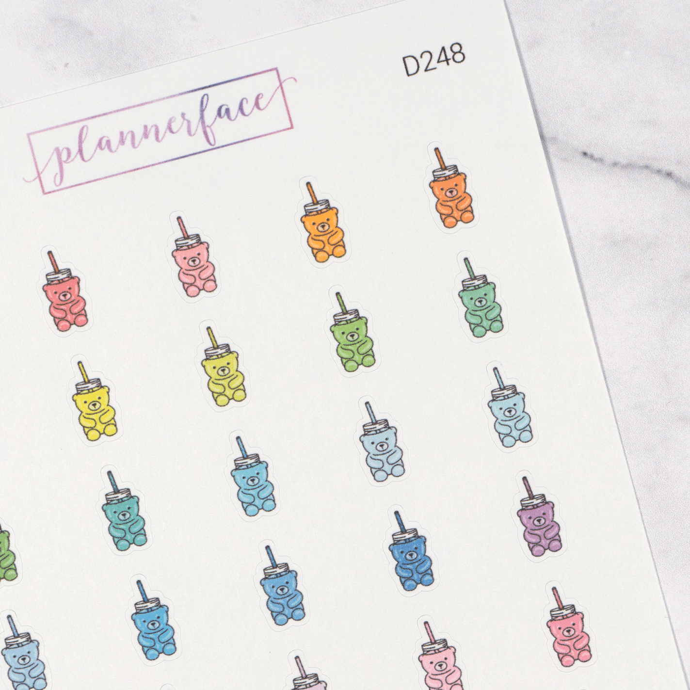 Bear Drink Multicolour Doodles by Plannerface