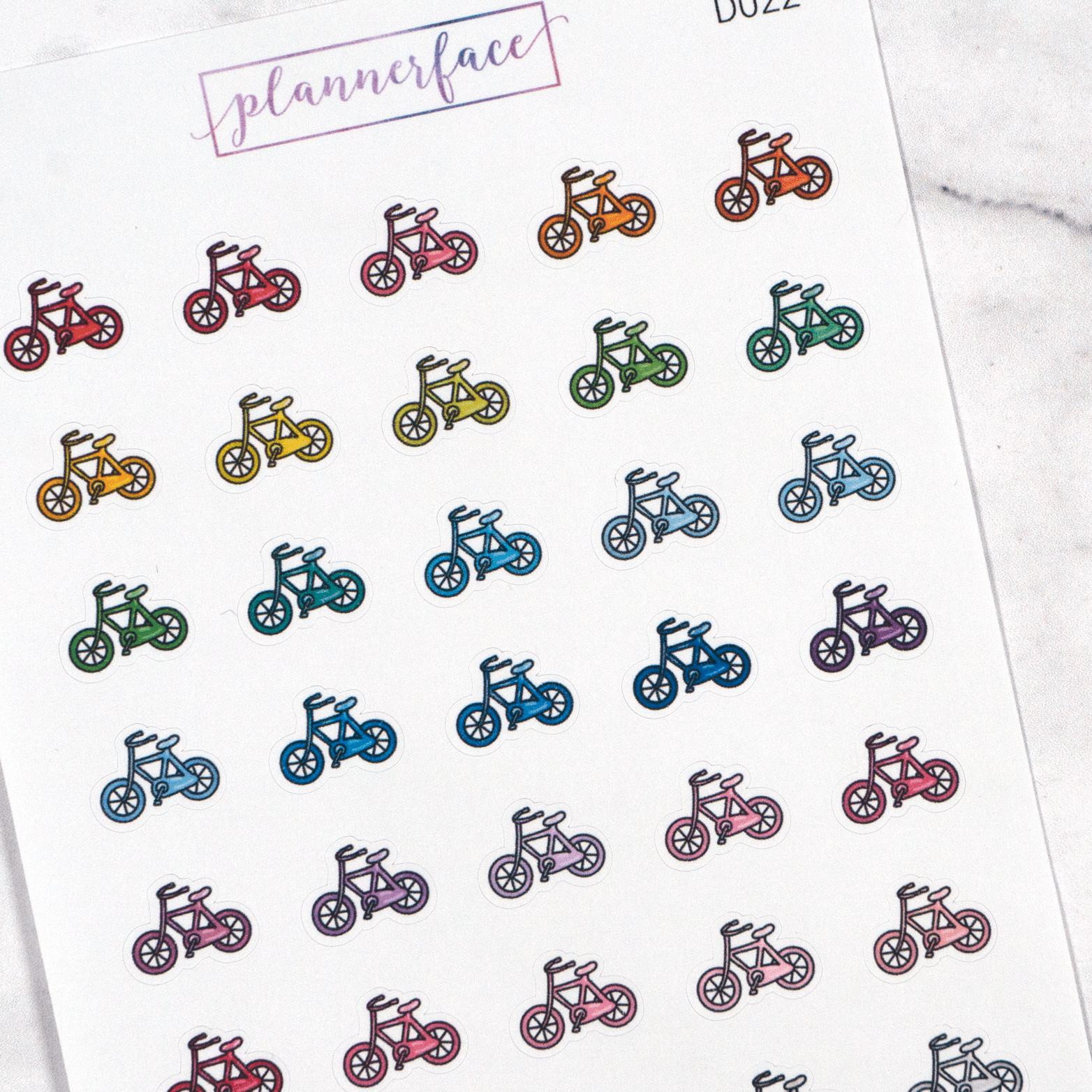 Bicycle Multicolour Doodles by Plannerface