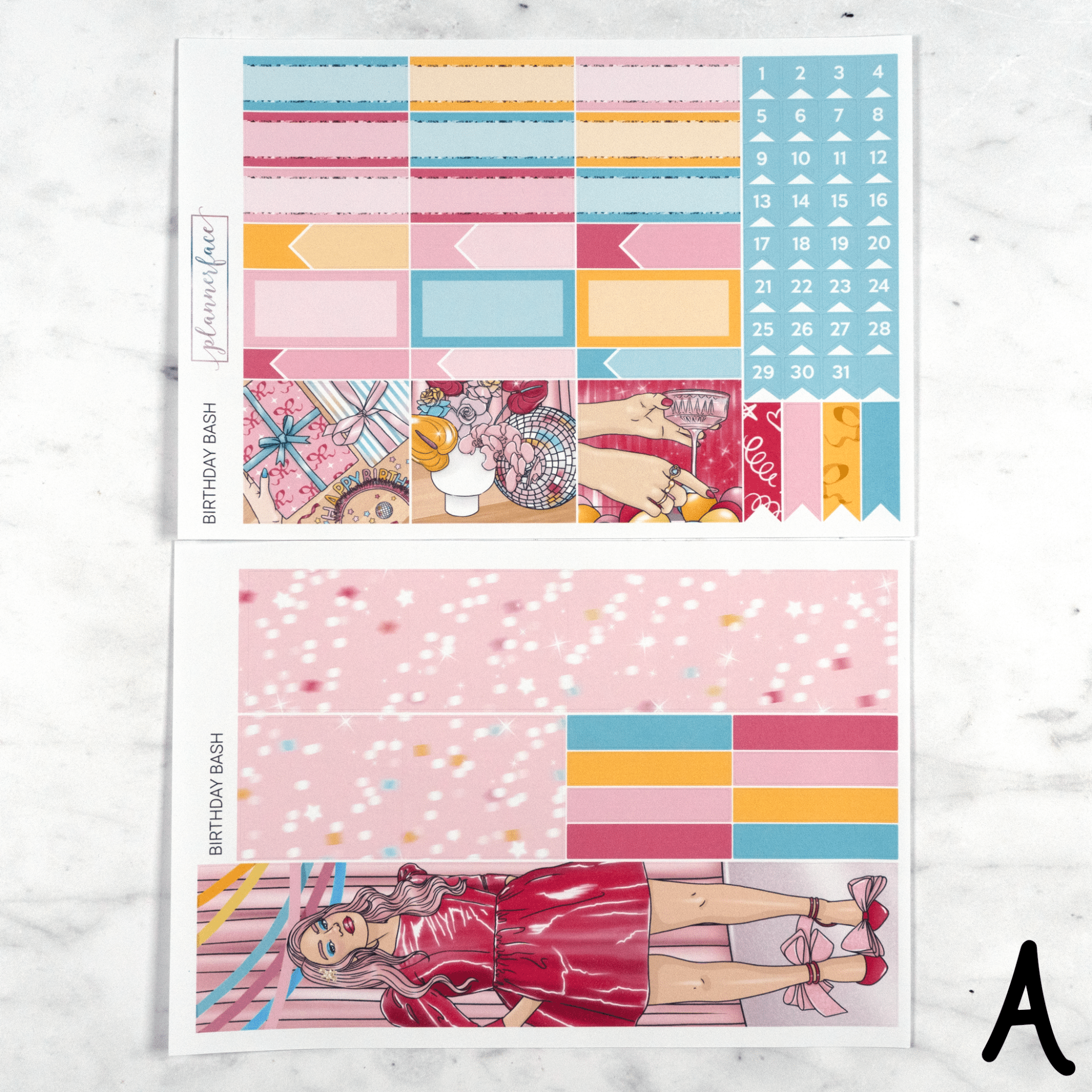 Birthday Bash Monthly Kit by Plannerface