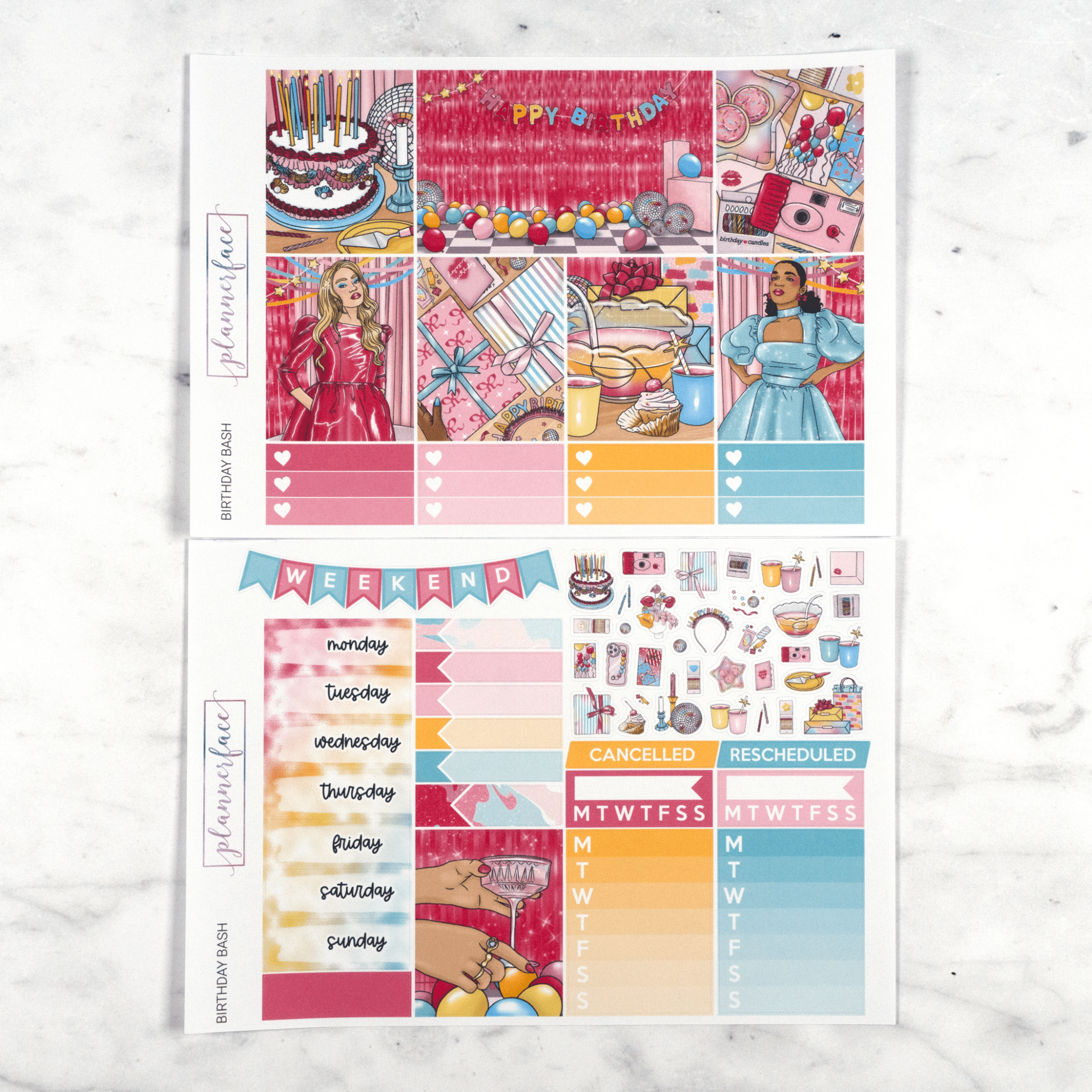 Birthday Bash Weekly Kit by Plannerface