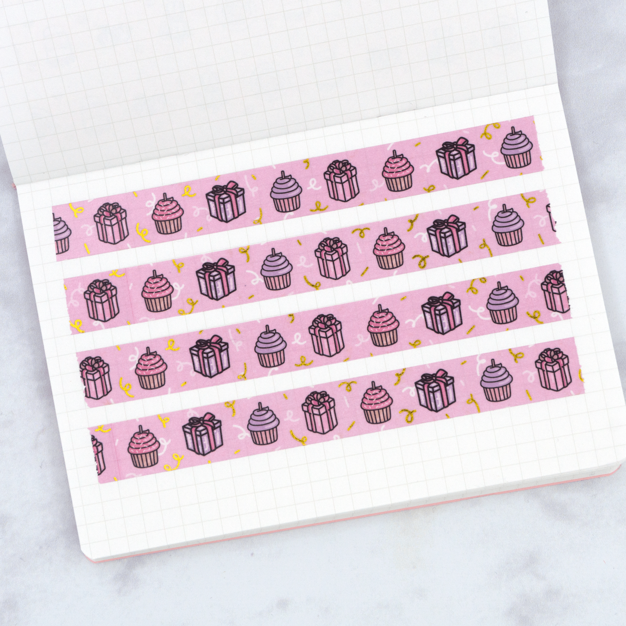 Birthday | Gold Foiled Doodle Washi Tape by Plannerface