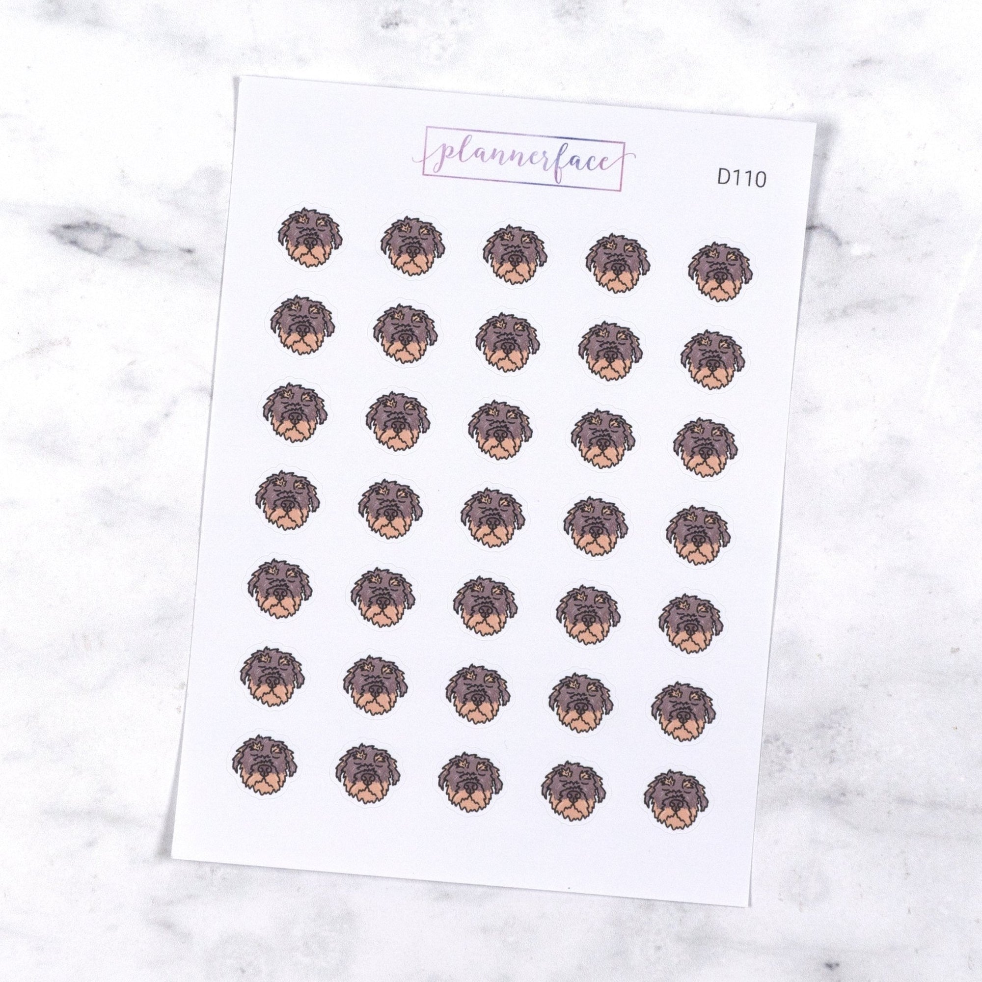 Black &amp; Tan Dog Multicolour Doodles by Plannerface