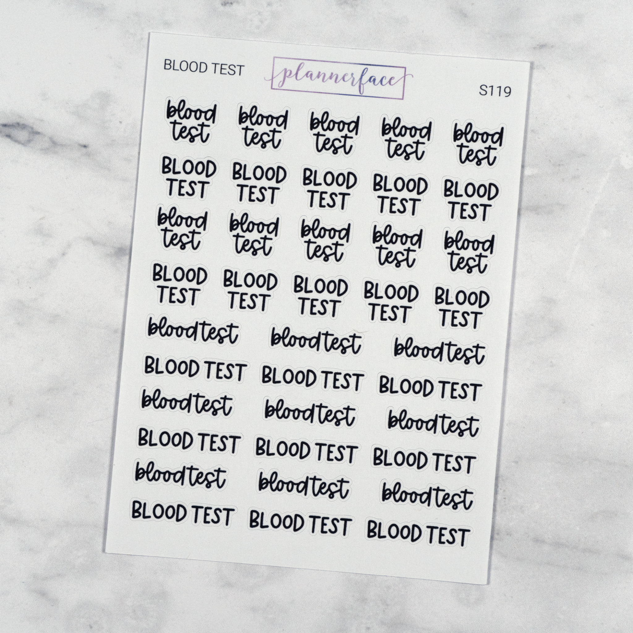 Blood Test | Scripts by Plannerface