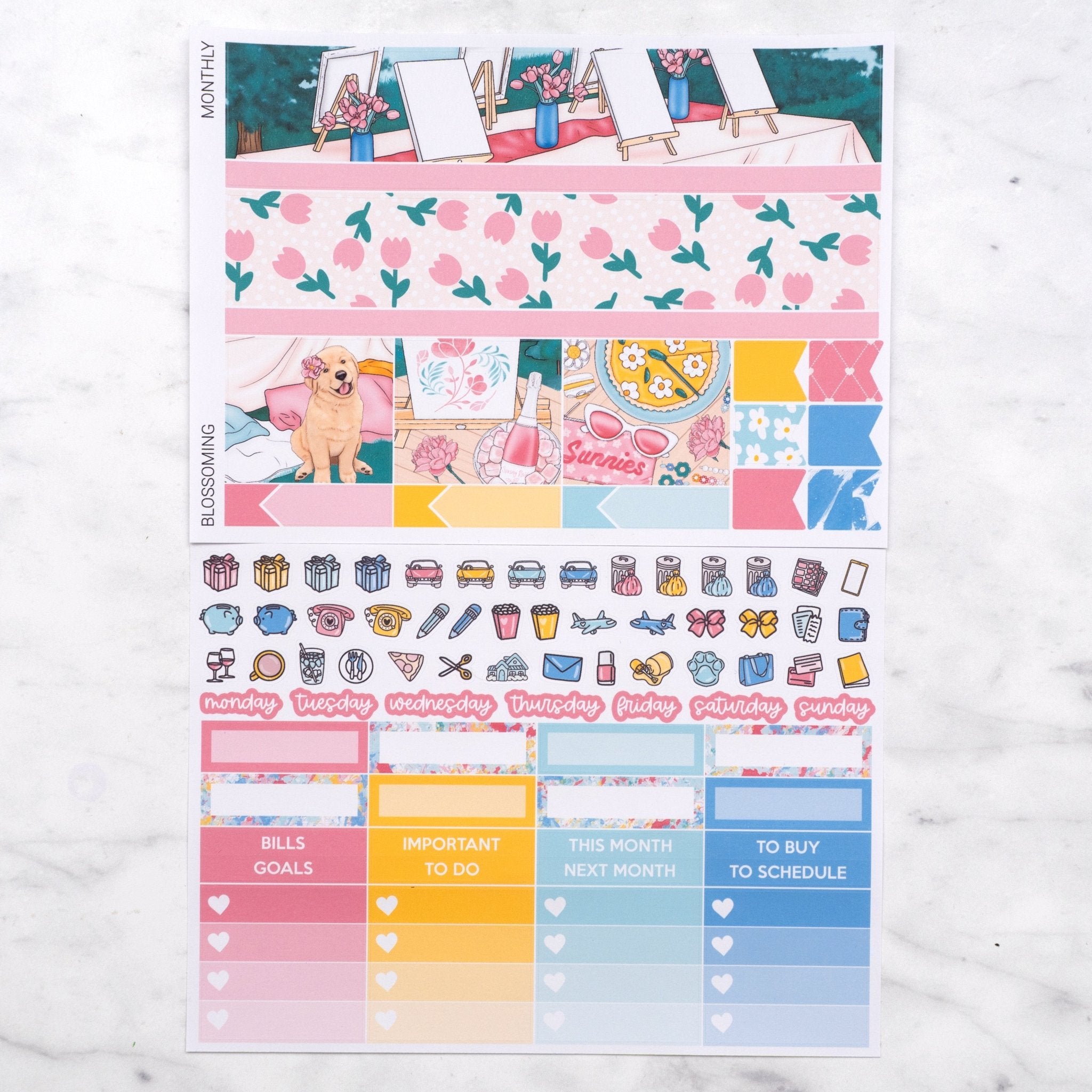 Blossoming Monthly Sticker Kit