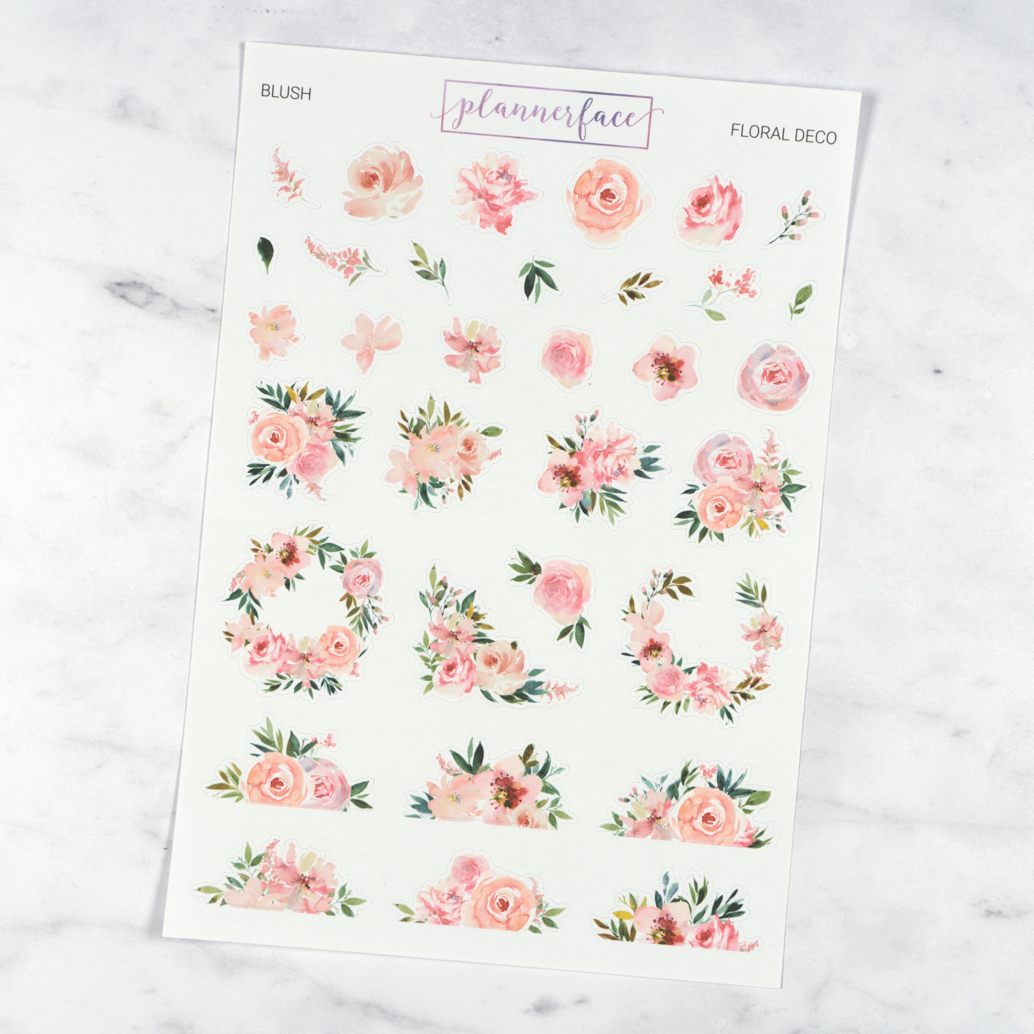 Blush Floral Deco | Multicolour by Plannerface