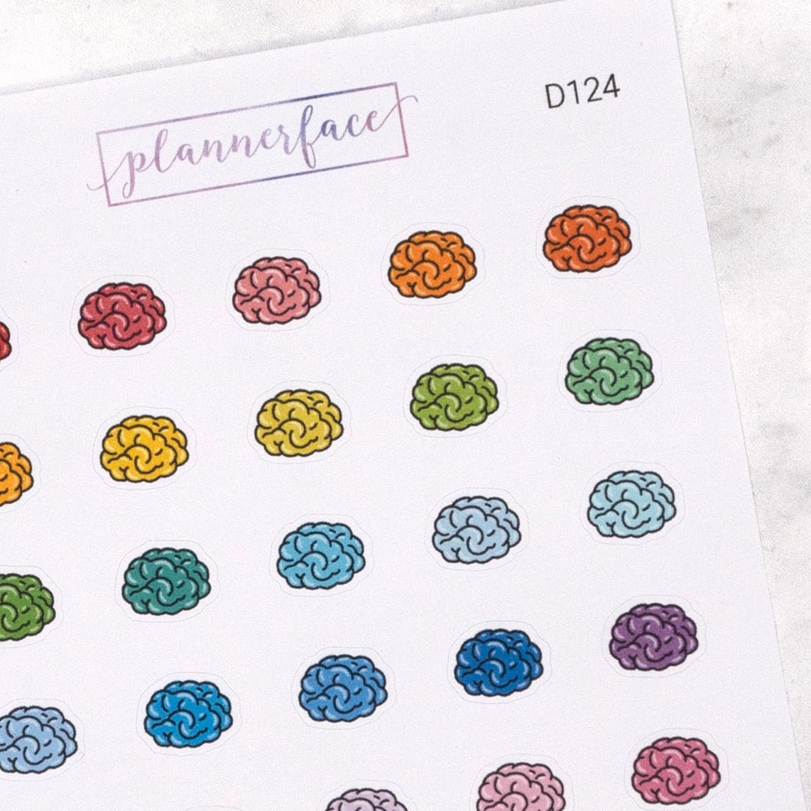 Brain Multicolour Doodles by Plannerface