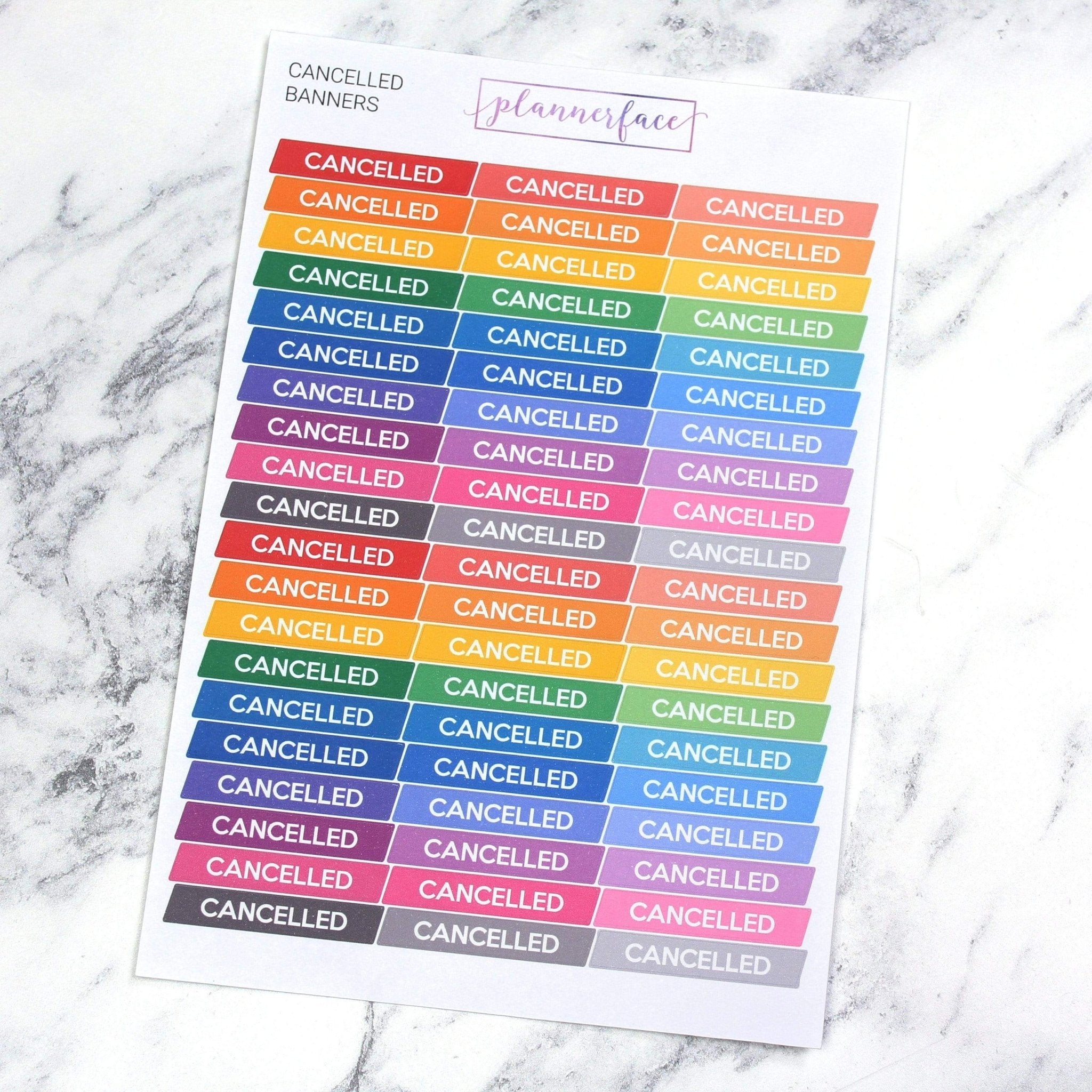 Cancelled Banners | Multicolour by Plannerface