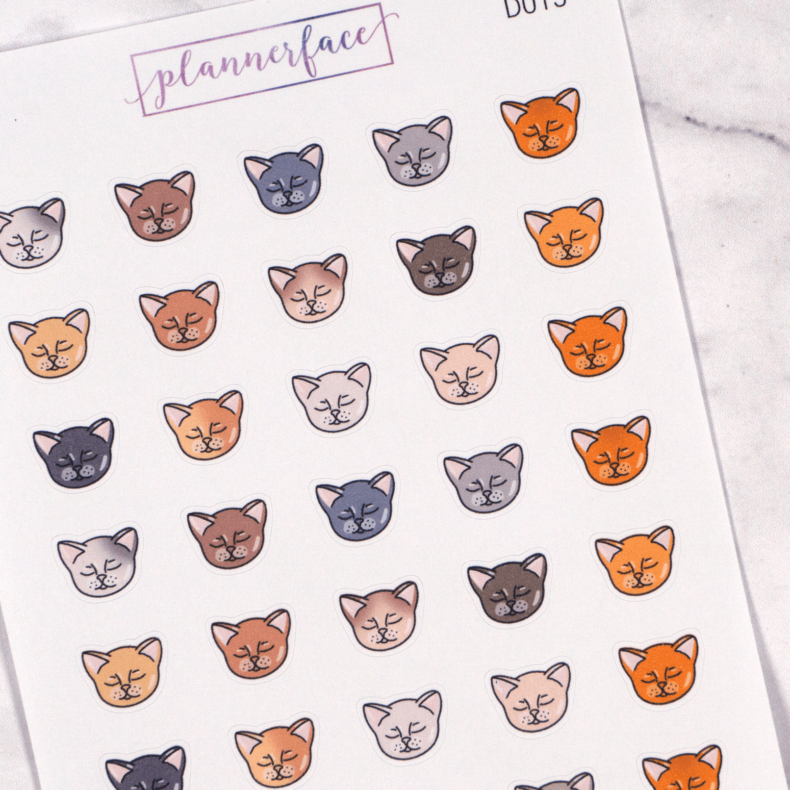 Cat Multicolour Doodles by Plannerface