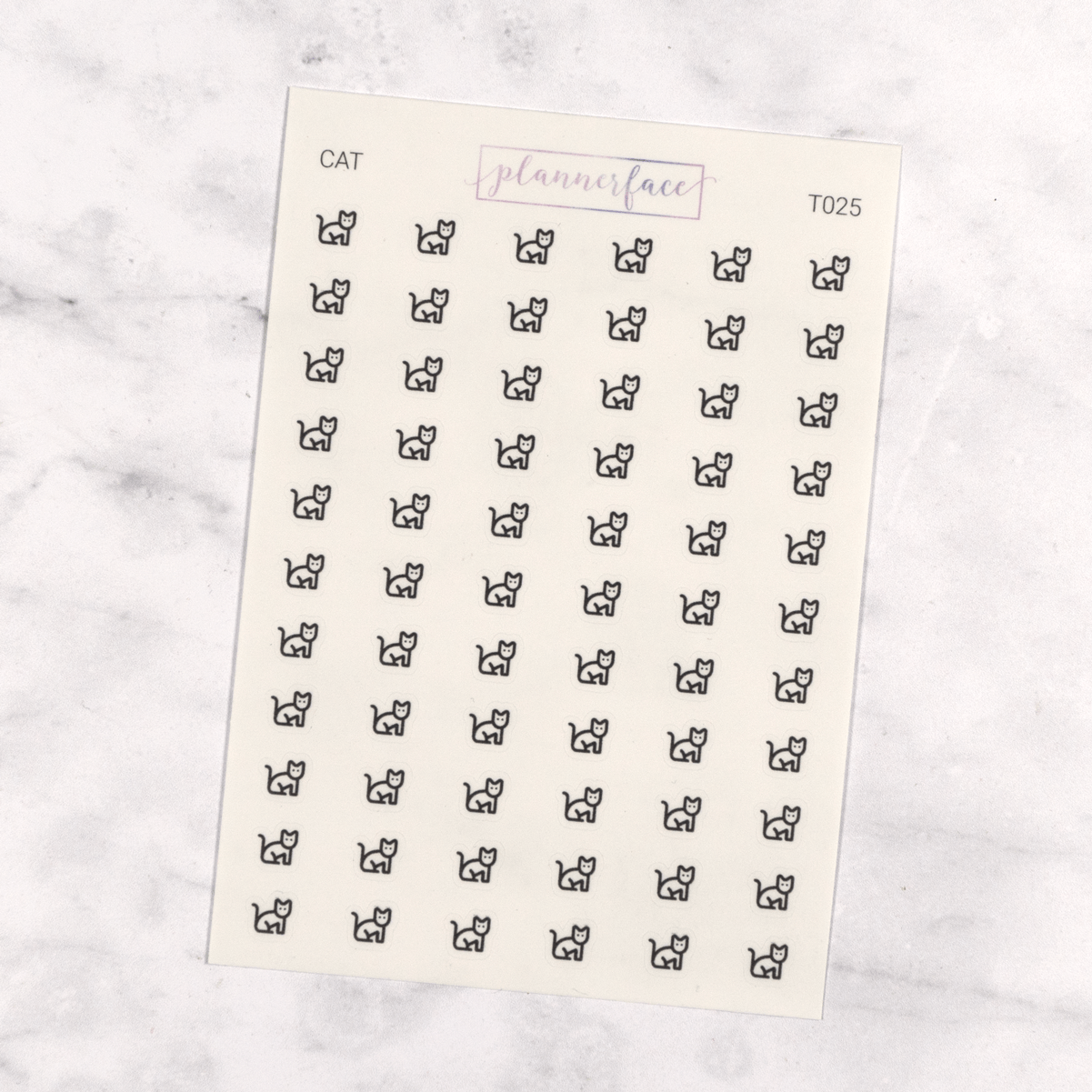 Cat Transparent Icon Stickers by Plannerface