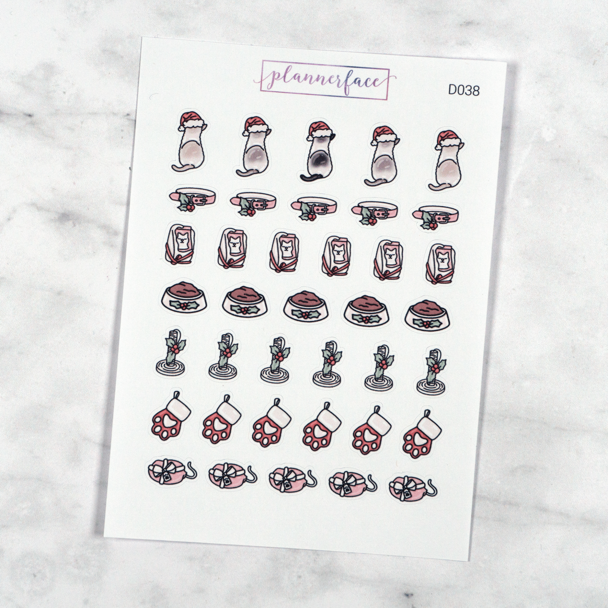 Christmas Cat Doodle Sampler by Plannerface