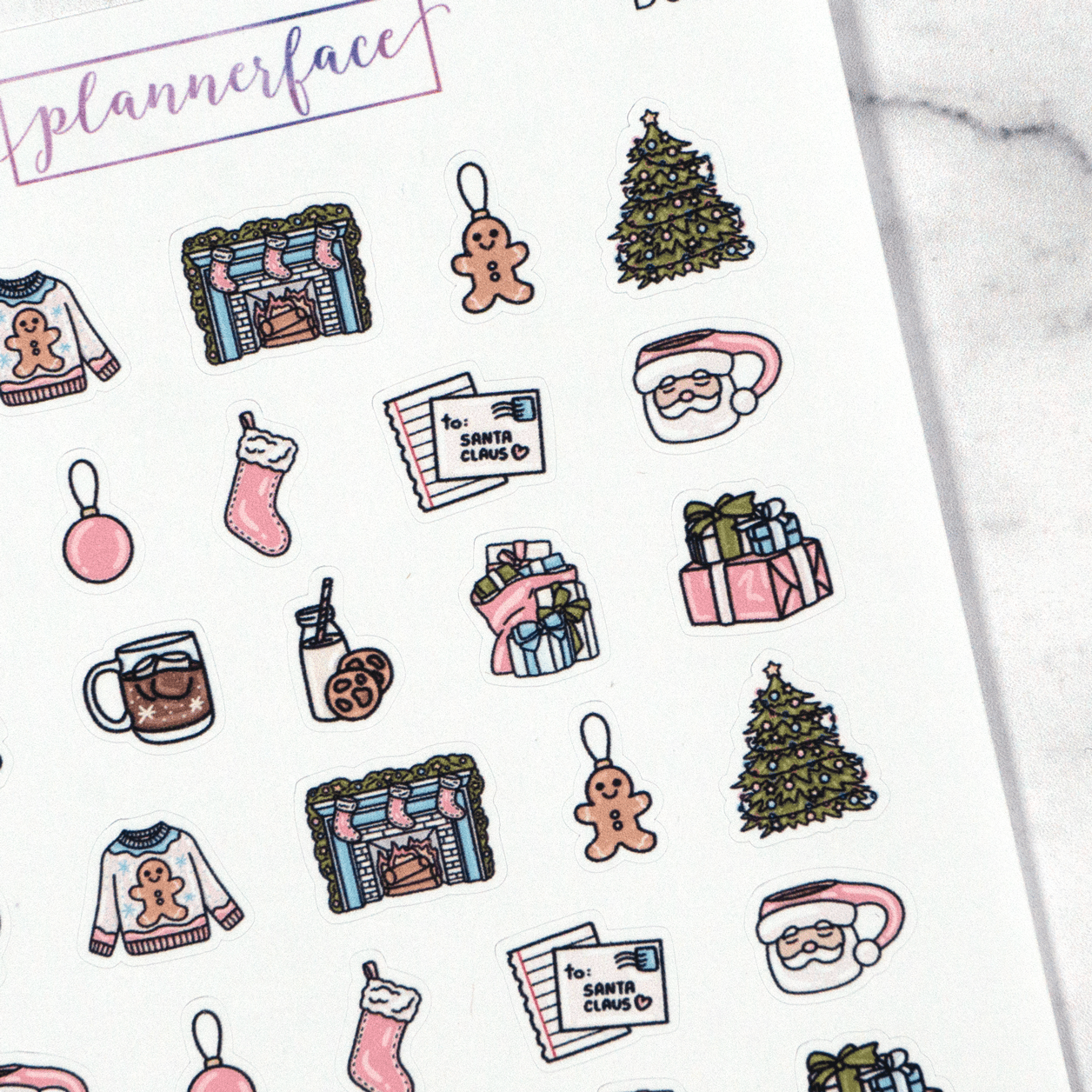 Christmas Doodle Sampler (Pink) by Plannerface