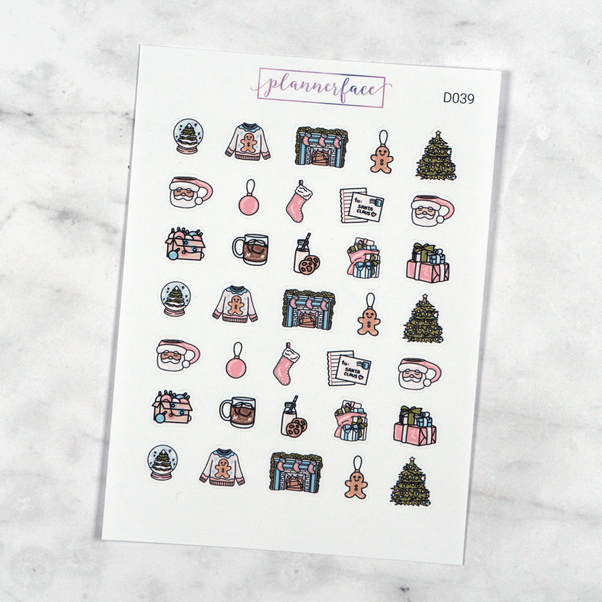 Christmas Doodle Sampler (Pink) by Plannerface