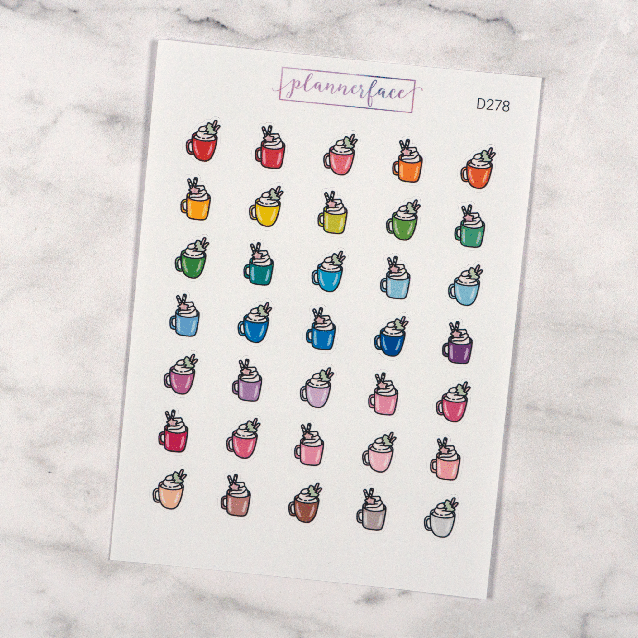 Christmas Drinks #1 Multicolour Doodles by Plannerface
